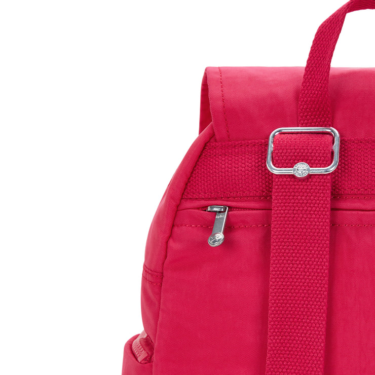 KIPLING Small Backpack with Adjustable Straps Female Confetti Pink City Zip S