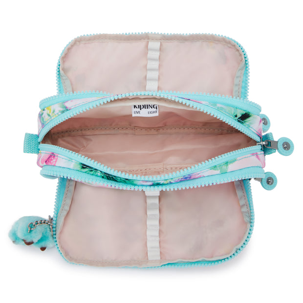 KIPLING Large pencase Female Aqua Blossom Gitroy