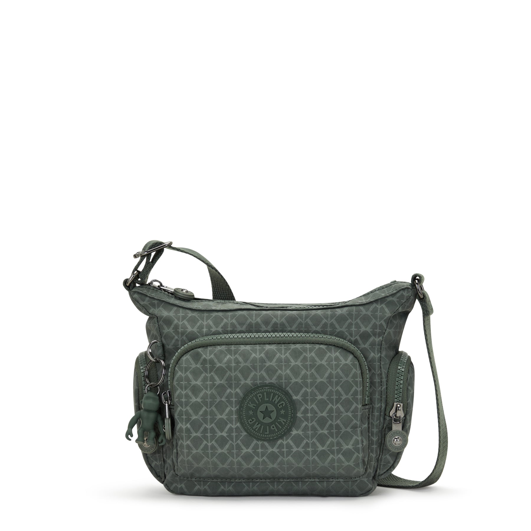 Kipling Small Crossbody Female Sign Green Embosse Gabbie Mini - I3578-