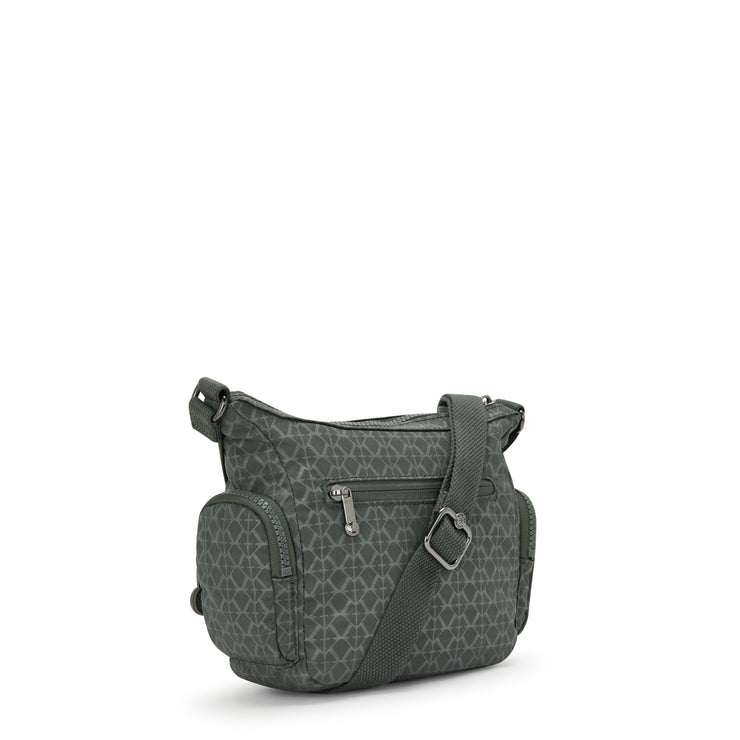 Kipling Small Crossbody Female Sign Green Embosse Gabbie Mini