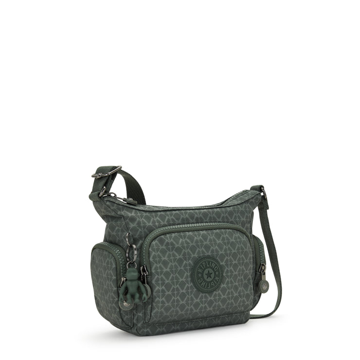 Kipling Small Crossbody Female Sign Green Embosse Gabbie Mini  -  I3578-F6C