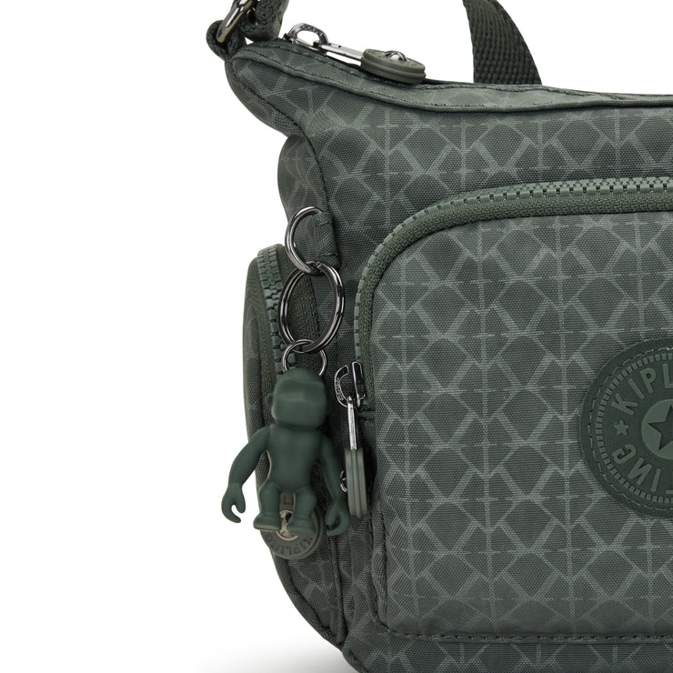 Kipling Small Crossbody Female Sign Green Embosse Gabbie Mini  -  I3578-F6C