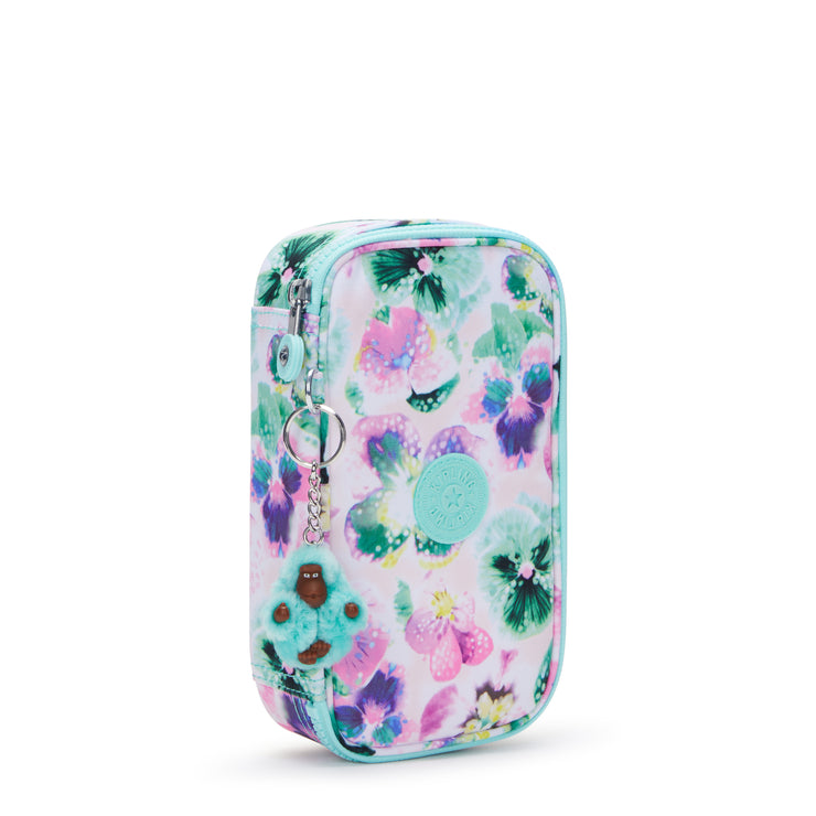 KIPLING Medium pencase Female Aqua Blossom 50 Pens  -  I3707-7EC