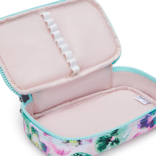 KIPLING Medium pencase Female Aqua Blossom 50 Pens