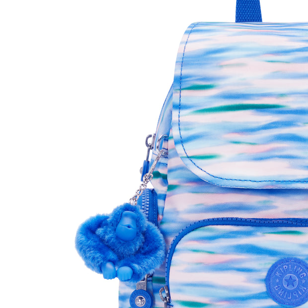KIPLING Mini Backpack with Adjustable Straps Female Diluted Blue City Zip Mini