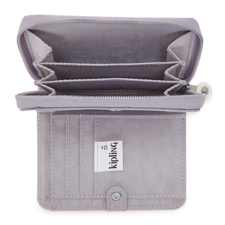 KIPLING Medium Wallet Female Tender Grey Money Love  -  I3738-1FB