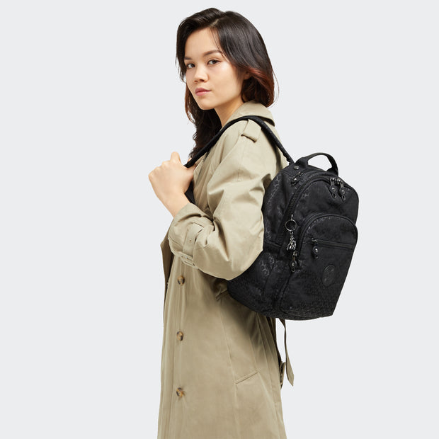 KIPLING Small Backpack (With Laptop Protection) Female Signature Emb Seoul S
