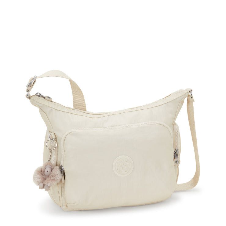 KIPLING Large Crossbody Bag with Adjustable Straps Female Beige Pearl Gabb