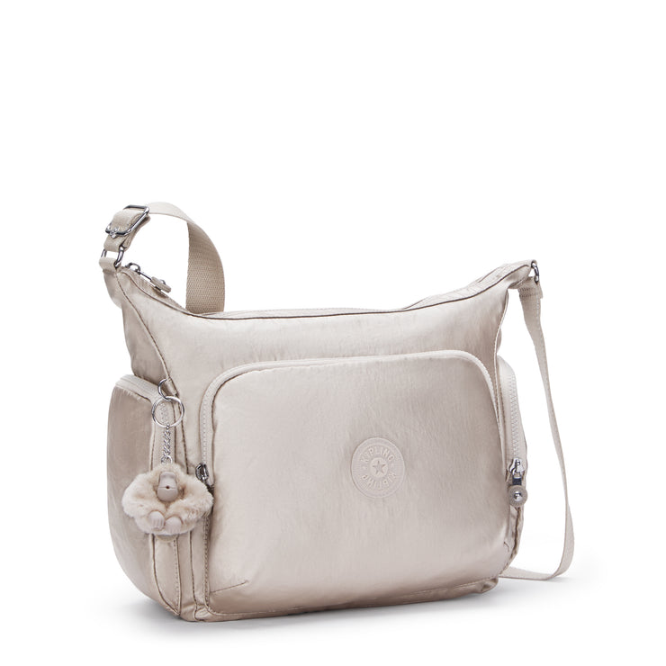 KIPLING Large Crossbody Bag with Adjustable Straps Female Metallic Glow Gabb