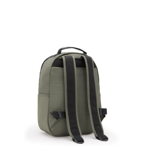 KIPLING Small Backpack (With Laptop Protection) Unisex Green Moss Seoul S