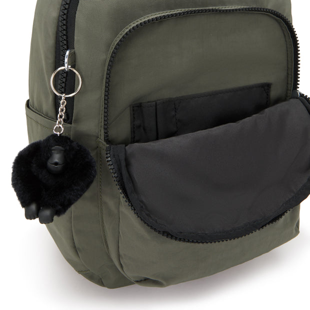 KIPLING Small Backpack (With Laptop Protection) Unisex Green Moss Seoul S