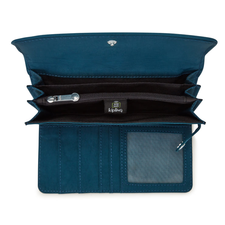 Kipling Large Wallet Female Cosmic Emerald Money Land  -  I4191-5HC