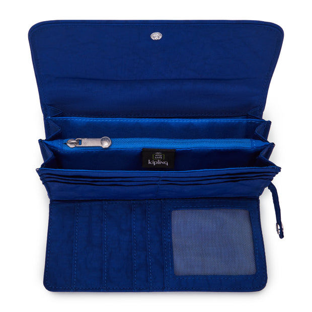 Kipling Large Wallet Female Deep Sky Blue Money Land