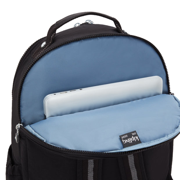 KIPLING Large backpack (with laptop compartment) Unisex True Black Seoul Lap  -  I4275-J99