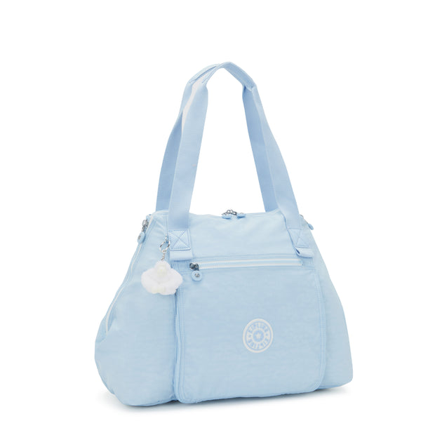 KIPLING Multi-Use Large Tote with Expandable Front Pocket Female Frost Blue Bl Wellness Art M