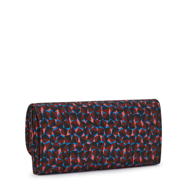 Kipling Large Wallet Female Happy Squares Money Land