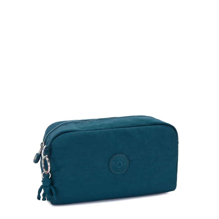 Kipling Medium Pouch Female Cosmic Emerald Gleam