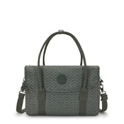 KIPLING Small Working Bag (With Removable Shoulderstrap) Female Sign Green Embosse Superworker S