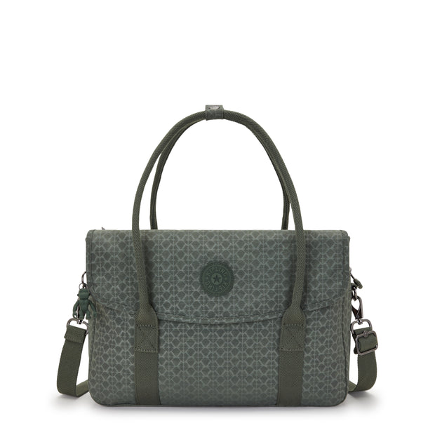 KIPLING Small Working Bag (With Removable Shoulderstrap) Female Sign Green Embosse Superworker S