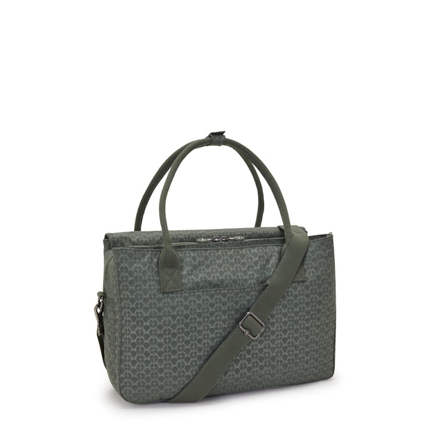 Kipling Small Working Bag (With Removable Shoulderstrap) Female Sign Green Embosse Superworker S