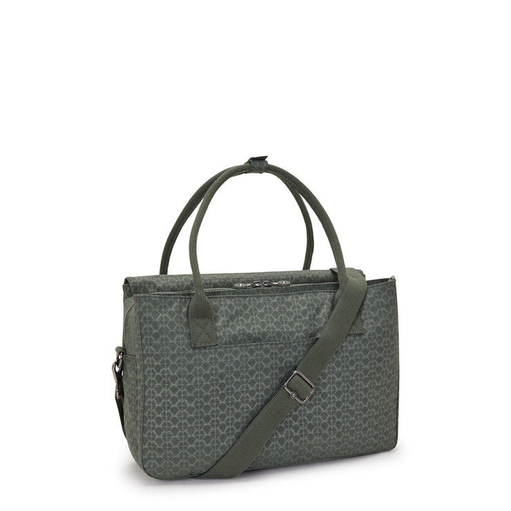Kipling Small Working Bag (With Removable Shoulderstrap) Female Sign Green Embosse Superworker S