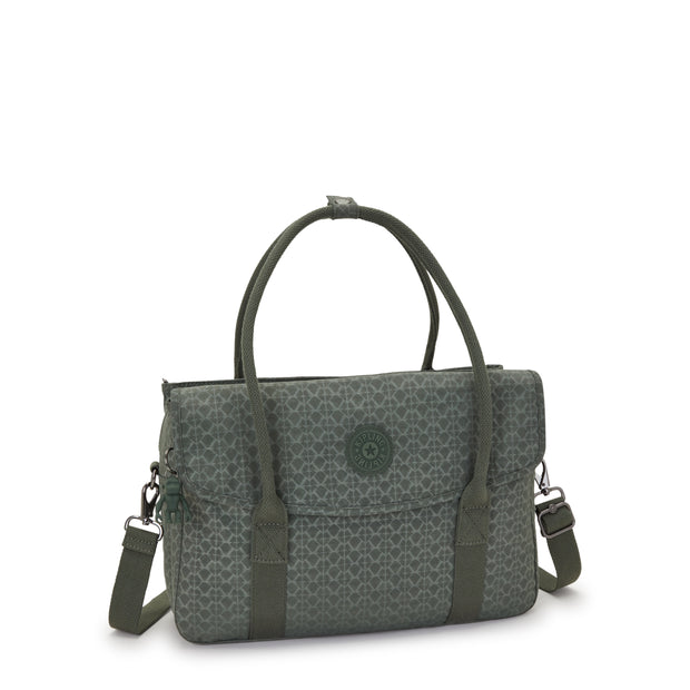Kipling Small Working Bag (With Removable Shoulderstrap) Female Sign Green Embosse Superworker S