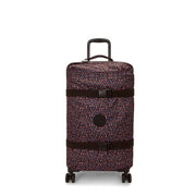KIPLING Medium Wheeled Luggage Female Happy Squares Spontaneous M