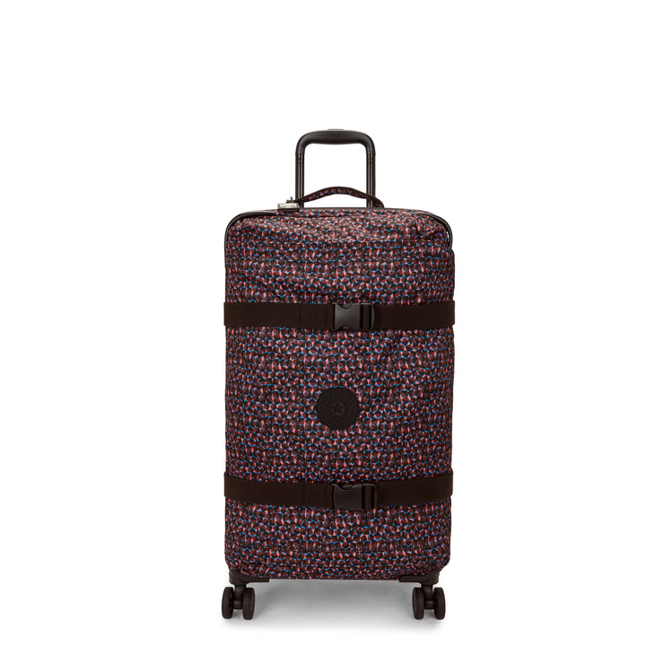 KIPLING Medium Wheeled Luggage Female Happy Squares Spontaneous M