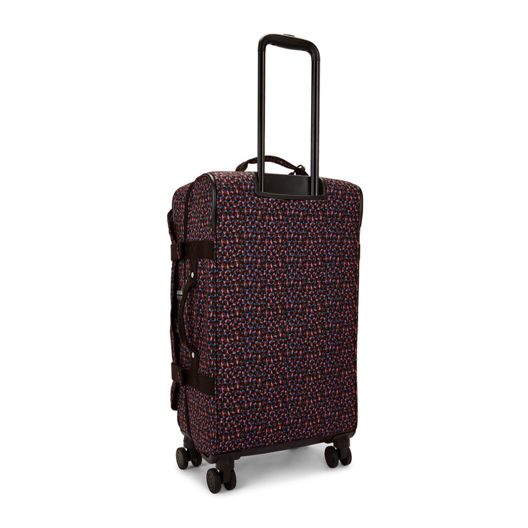 Kipling Medium Wheeled Luggage Female Happy Squares Spontaneous M