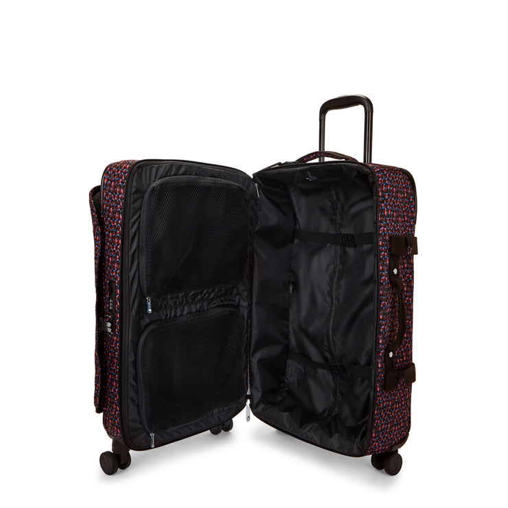 Kipling Medium Wheeled Luggage Female Happy Squares Spontaneous M