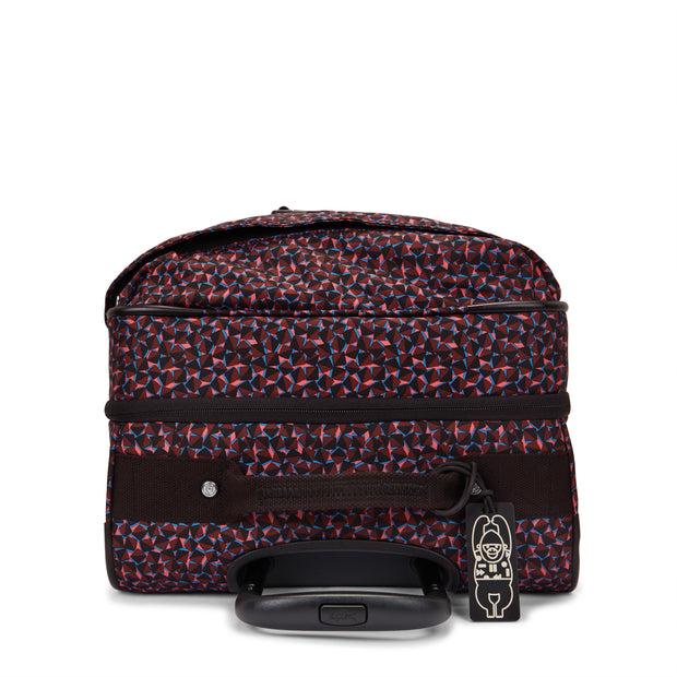 Kipling Medium Wheeled Luggage Female Happy Squares Spontaneous M