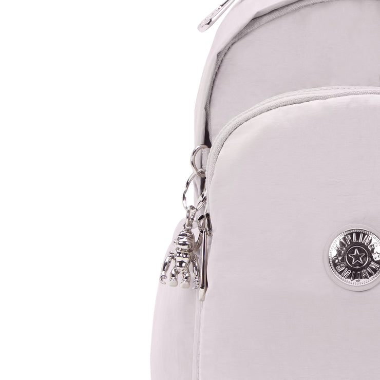 KIPLING Small Backpack Female Gleam Silver Delia Mini