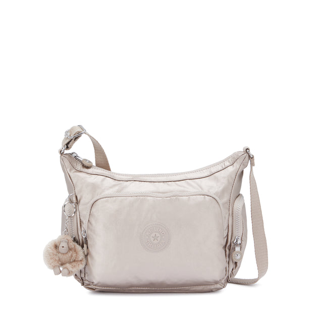 KIPLING Medium Crossbody Bag with Adjustable Straps Female Metallic Glow Gabb S