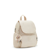 KIPLING Mini Backpack with Adjustable Straps Female Beige Pearl City Zip Mini  -  I4697-3KA