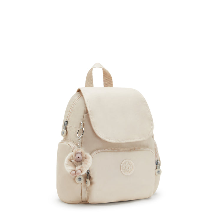 KIPLING Mini Backpack with Adjustable Straps Female Beige Pearl City Zip Mini