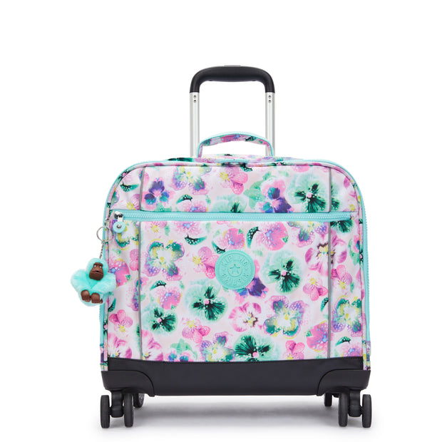 KIPLING Large wheeled bag Female Aqua Blossom New Storia