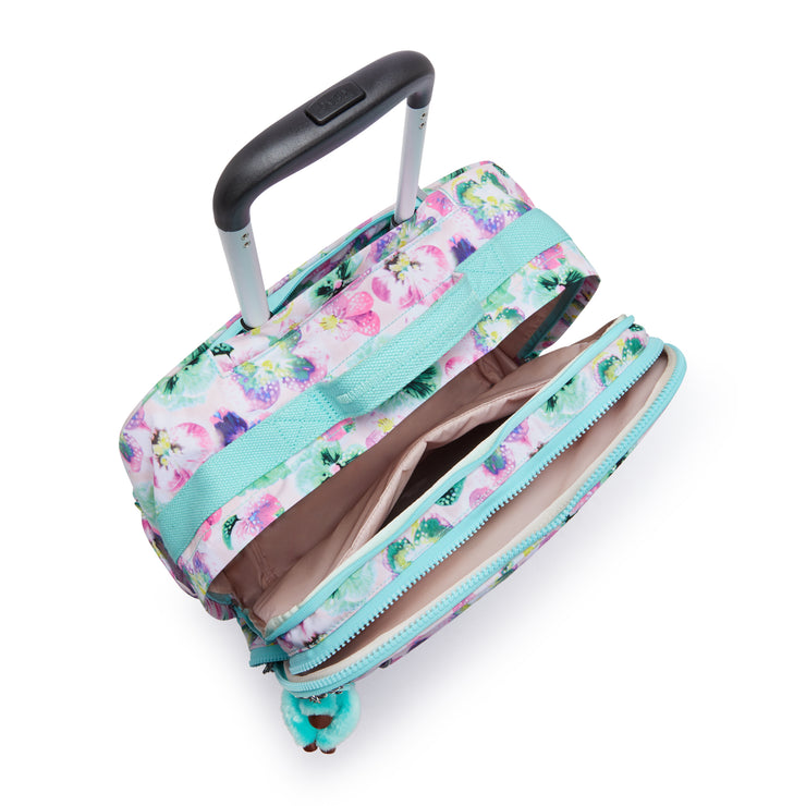 KIPLING Large wheeled bag Female Aqua Blossom New Storia