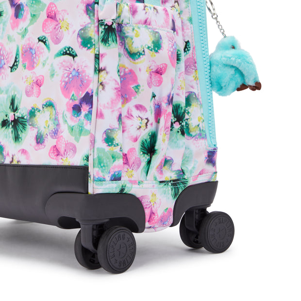 KIPLING Large wheeled bag Female Aqua Blossom New Storia