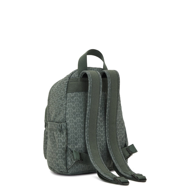 Kipling Small Backpack Female Sign Green Embosse Delia Mini