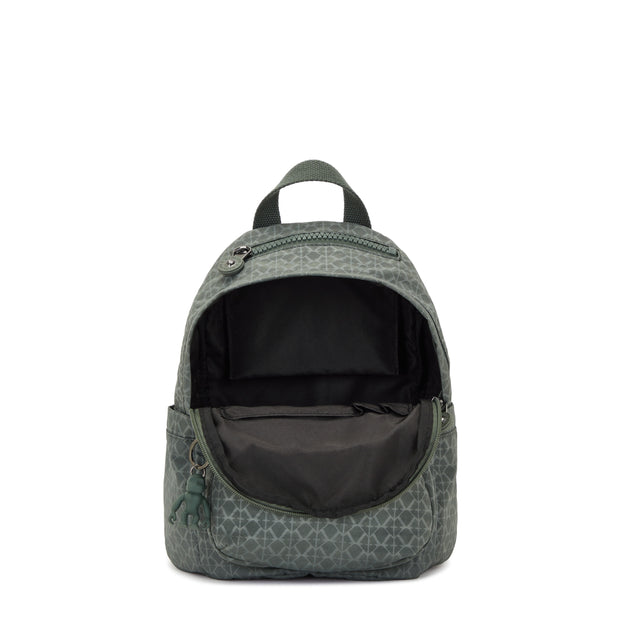 Kipling Small Backpack Female Sign Green Embosse Delia Mini