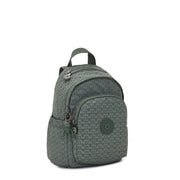 Kipling Small Backpack Female Sign Green Embosse Delia Mini