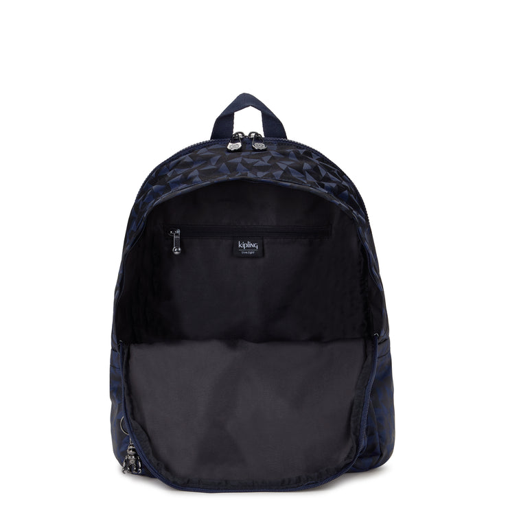 Kipling Large Backpack Female Endless Navy Jacquard Delia M