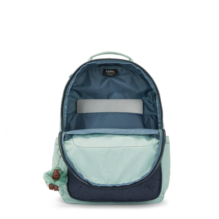 Kipling Large Backpack Female Sea Green Block Seoul  -  I5140-P3W