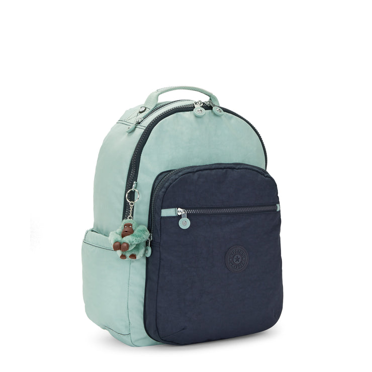 Kipling Large Backpack Female Sea Green Block Seoul  -  I5140-P3W