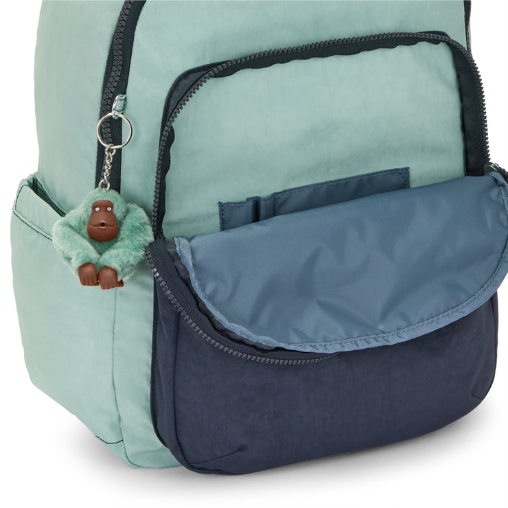 Kipling Large Backpack Female Sea Green Block Seoul  -  I5140-P3W