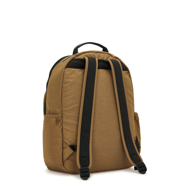 Kipling Large Backpack Female Warm Beige Combo Seoul