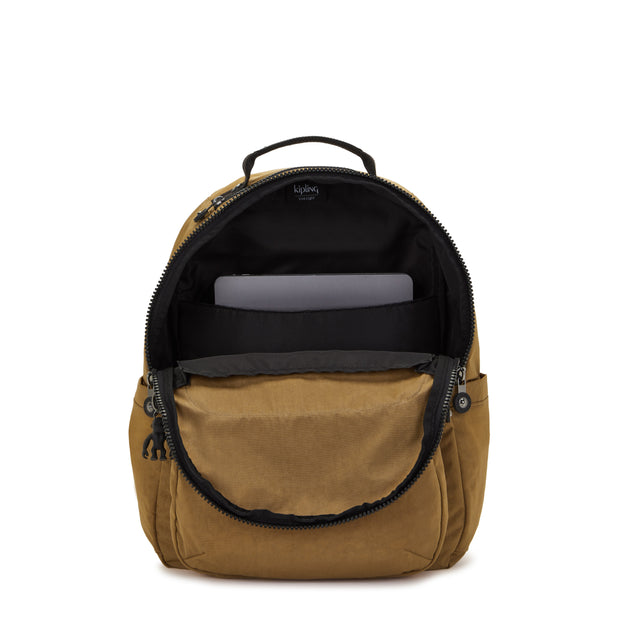 Kipling Large Backpack Female Warm Beige Combo Seoul