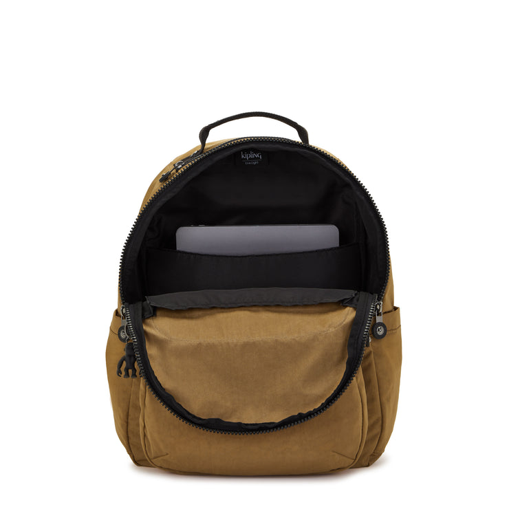 Kipling Large Backpack Female Warm Beige Combo Seoul