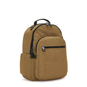 Kipling Large Backpack Female Warm Beige Combo Seoul