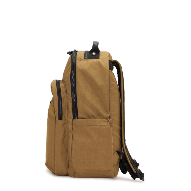 Kipling Large Backpack Female Warm Beige Combo Seoul
